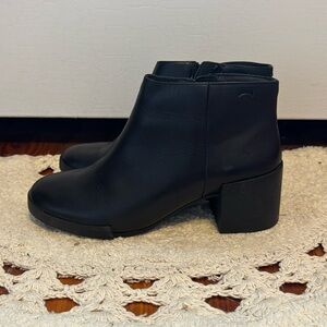 Camper Black Leather Booties Size 8
